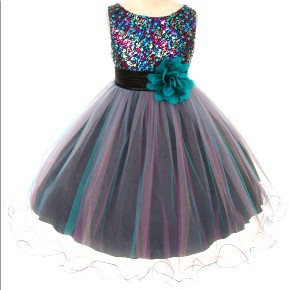 Multi-Sequin Color Dress